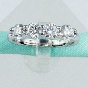 Moissanite Wedding Band